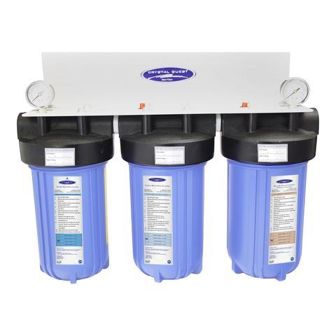 Crystal Quest Compact Whole House Water Filter, Fluoride Removal (2-4 GPM | 1-2 people)